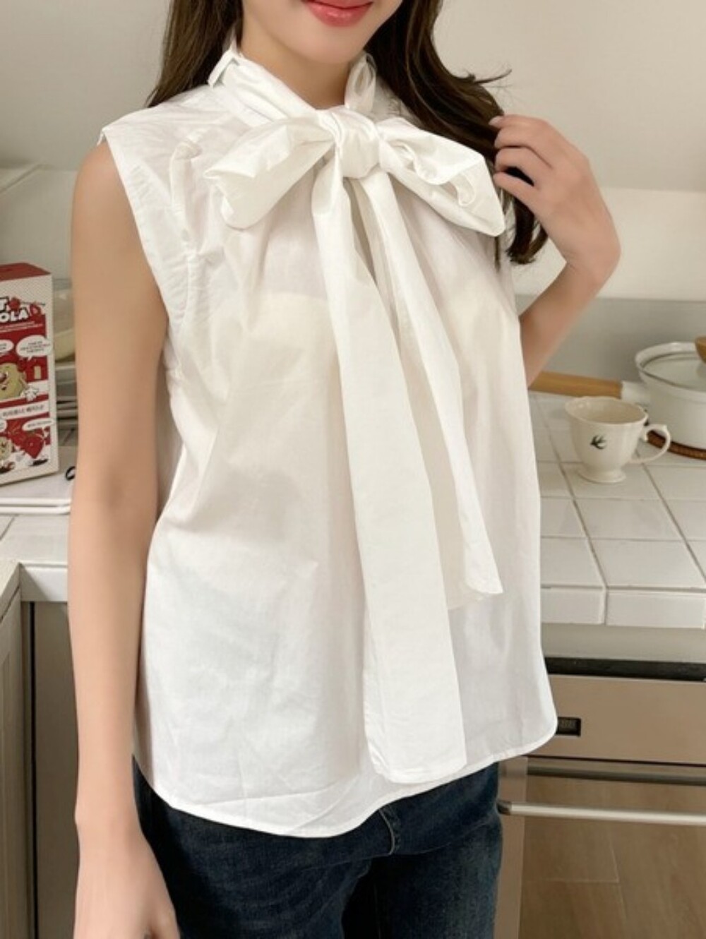 Bow Tie Up Blouse